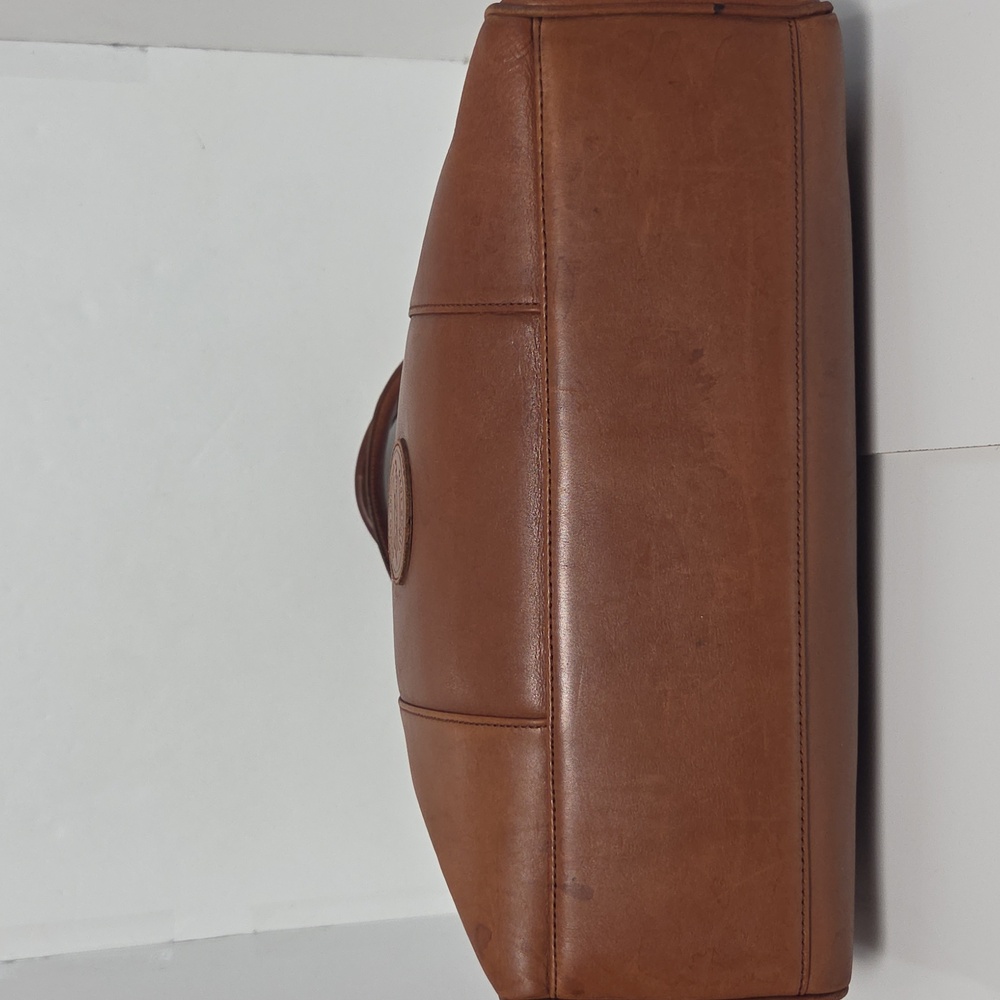 Vintage Eddie Bauer Brown Leather Tote Bag - Picture 8 of 16